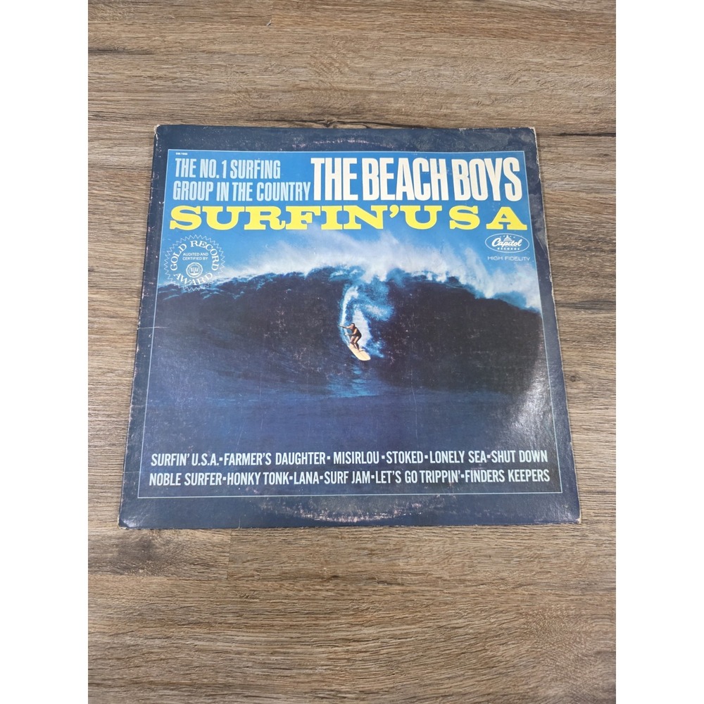 THE BEACH BOYS Surfin' USA First Pressing Vinyl Record Album LP Capitol Records
